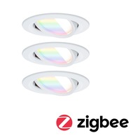 Kruhová - P 92433 LED vestavné svítidlo Nova Coin kruhové 84mm 50° RGBW+ 3x6W 230V bílá mat hliník - PAULMANN