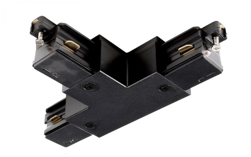 Lišty a příslušenství - IMPR 720021 AKCE - Deko-Light 1-fázový kolejnicový systém, D One T-spojka, levé-pravé-pravé, 220-240V černá RAL 9011 121 mm - LIGHT IMPRESSIONS - foto 1