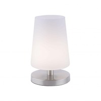 Stolní lampy dekorační - PN 4146-55 SONJA LED stolní lampa s ocelovou základnou s decentním bílým podlouhlým stínítkem 3000K - PAUL NEUHAUS