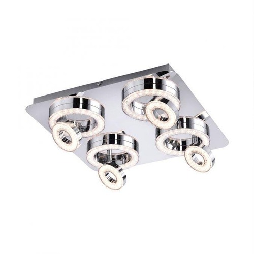 Hranatá - LD 14522-17 TIM LED stropní svítidlo, chrom, 4-ramenné, design 3000K - LEUCHTEN DIREKT / JUST LIGHT - foto 1