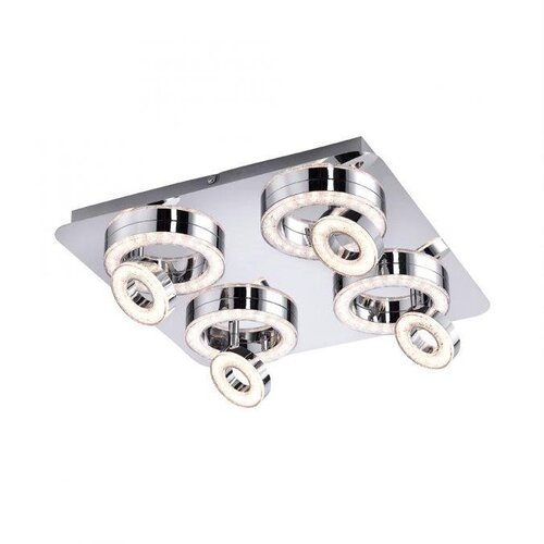 Hranatá - LD 14522-17 TIM LED stropní svítidlo, chrom, 4-ramenné, design 3000K - LEUCHTEN DIREKT / JUST LIGHT - foto 1