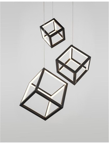 Vícečetná - NV 9818231 Závěsné svítidlo GABBIA černý hliník a silikon LED 110W 230V 3000K IP20 stmívatelné - NOVA LUCE - foto 1