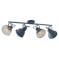 Dekorativní - FAN I-CUBA-AP4 Stropní svítidlo Cuba, šedé/bílé, 4 x E14, 77,5 x 13 x 17 cm - FANEUROPE