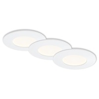 Kruhová - BRI 7282-036 3ks sada LED vestavné svítidlo, pr. 8,5 cm, 6 W, bílé - BRILONER