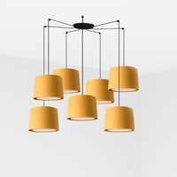 Kónická - FARO 64314-45-7L SAMBA závěsné svítidlo, černá/žlutá, 7L - FARO