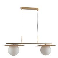 Dekorativní - FAN I-CHAPLIN-S2 ORO Závěsné svítidlo Chaplin, zlaté, 2 x E27, 97 x 143,2 cm - FANEUROPE