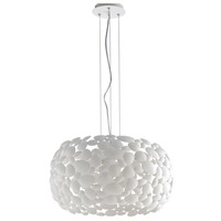 Dekorativní - FAN I-DIONISO-S48-BCO Závěsné svítidlo Dioniso, bílé, 3 x E27, 48 x 147 cm - FANEUROPE