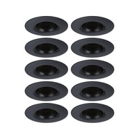 Kruhová - P 92120 Vestavné svítidlo 10ks-sada nevýklopné kruhové 90mm GU10 max. 10x10W 230V černá - PAULMANN