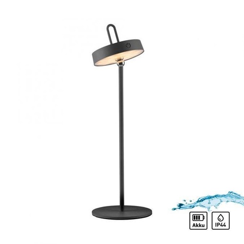Na stůl - LD 19310-18 AMAG LED stolní lampa černá na baterie dotykový stmívač ochrana proti stříkající vodě USB 2700K - JUST LIGHT - foto 1