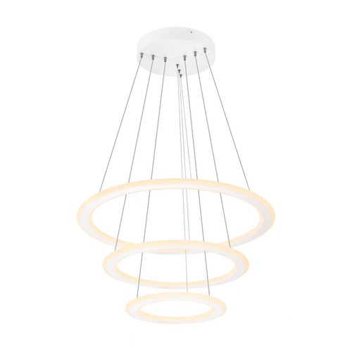 Kruhová - LA 1007702 ONE FLAT závěsné svítidlo, triple, 300 cm, 2700/3000 K, DALI 2, Touch, bílá - BIG WHITE (SLV) - foto 1