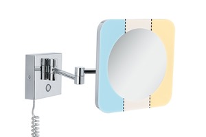 Zrcadla - P 78933 HomeSpa LED kosmetické zrcadlo Jora 3-násobné zvětšení IP44 chrom/bílá/zrcadlo 3,3W měnitelná bílá - PAULMANN