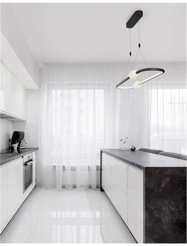 Dekorativní - NV 9820603 Závěsné svítidlo CELIA stmívatelné černý hliník opálové sklo LED 44.2W 230V 3000K IP20 stmívatelné - NOVA LUCE - foto 1