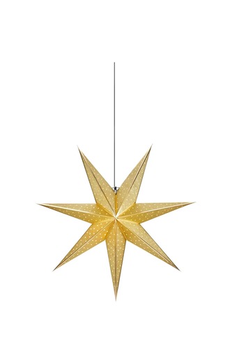 Interiérové dekorace - MAR 705791 Glitter zlatá závěsná hvězda 45 cm - Markslöjd - foto 1