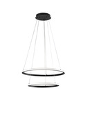 Kruhová - FAN LED-AXIS-S6040-SPI-NER Závěsné LED svítidlo Axis černá, 31 W, 3360 lm, CCT + RGB, digitální s dálkovým ovladačem, formát 60/40 x 150 cm - FANEUROPE