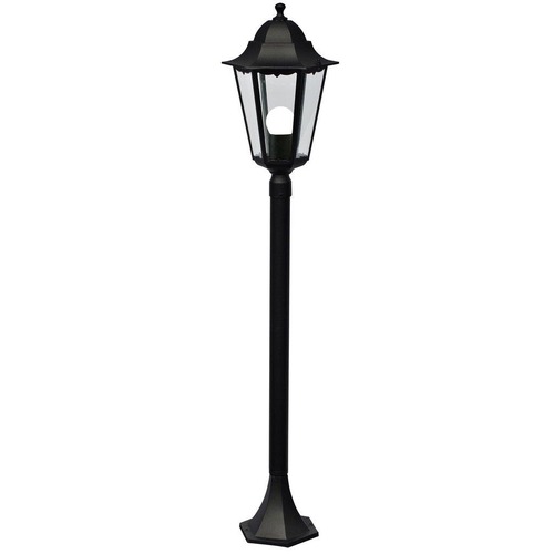 Sloupková - NOR 74398003 Venkovní sloupkové svítidlo Cardiff 1x60W E27 černá čirá - NORDLUX - foto 1
