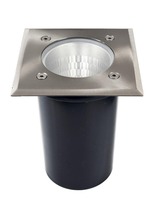 Zapuštěná - IMPR 730477 Deko-Light zemní svítidlo Phakt hranaté 220V E27 9W stříbrné - LIGHT IMPRESSIONS