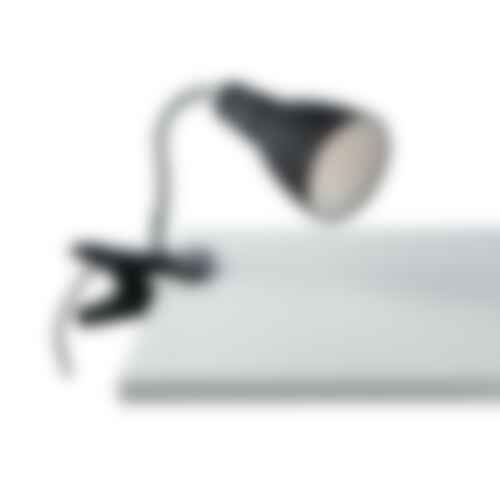 Stolní lampy s klipem - FAN I-LOGIKO-C NER Nástěnné svítidlo Logiko s klipem, černé, 1 x E14, 11,5 x 7,3 x 36,5 cm - FANEUROPE - foto 1