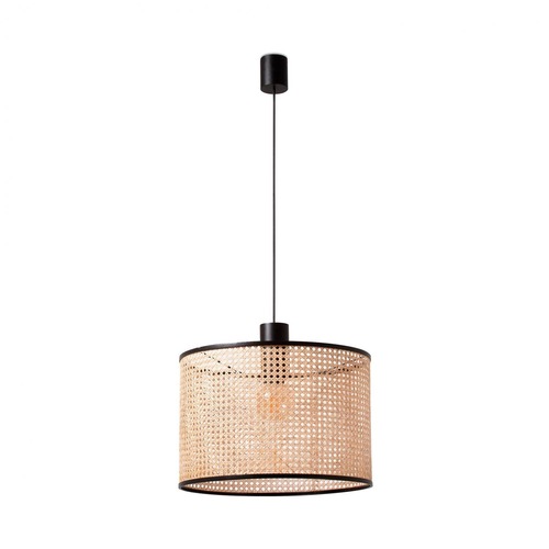 Válec - FARO 64315-49 MAMBO 450 závěsné svítidlo, černá/ratan, pr.450 - FARO - foto 1