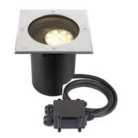 Zapuštěná - LA 1009169 DASAR® L svítidlo do země, asymetrické, 3000K, 70°/40°, IP65/IP67, hranaté, nerezová ocel / černá - BIG WHITE (SLV)