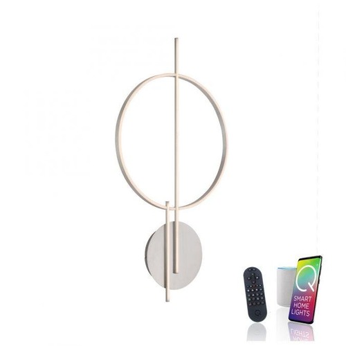 Dekorativní - PN 6154-55 Q ARKOA LED stropní svítidlo Smart Home stříbrná barva stmívatelné RGB ZigBee 2700-5000K - PAUL NEUHAUS - foto 1