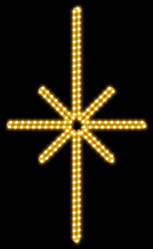 Venkovní profi motivy - DLED EFD15WS2 DecoLED LED světelný motiv hvězda Polaris,55x45cm,teple bílá EFD15WS2 - foto 1