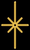 Venkovní profi motivy - DLED EFD15WS2 DecoLED LED světelný motiv hvězda Polaris,55x45cm,teple bílá EFD15WS2