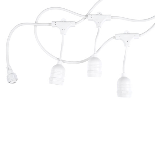 LED venkovní světla - Venkovní String Light White 15PCS E27 14.4M Závěsné zásuvky - Žárovky nejsou součástí balení - foto 1