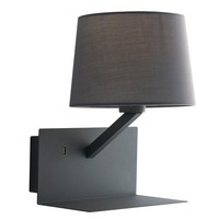 Dekorativní - FAN I-CIAK-AP GR Nástěnné svítidlo Ciak, šedé, s USB 2 A, 1 x E27, 23 x 22,5 x 31 cm - FANEUROPE