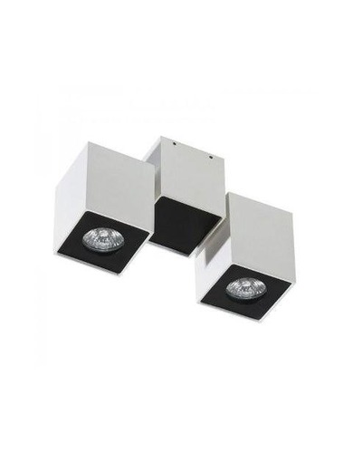 Bodová - AZZ AZ0792 Stropní bodové přisazené svítidlo Azzardo Flavio 2 white/black AZ0792 GU10 2x50W IP20 22cm bílo-černé - AZZARDO - foto 1