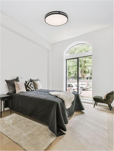 Kruhová - NV 9081210 Stropní svítidlo WHEEL černý hliník a akryl LED 30W 230V 3000K IP20 - NOVA LUCE - foto 1