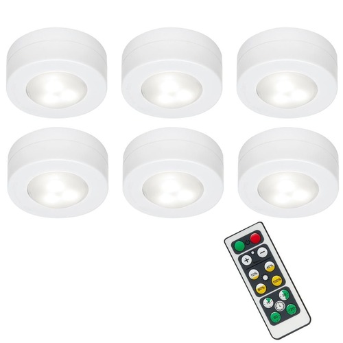 Přisazená - BRILO 2632066 LED skříňkové svítidlo pr. 5,8 cm 6x60lm bílé (starý kód: BRILO 2632-066) - BRILO - foto 1