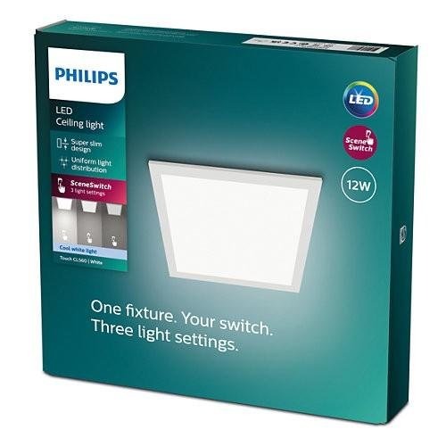 Hranatá - PH 8719514326668 LED Stropní přisazený panel Philips Superslim Touch CL560 8719514326668 12W 1200lm 4000K IP20 30cm bílý, 3-krokové stmívání - PHILIPS (929002665501) - foto 1