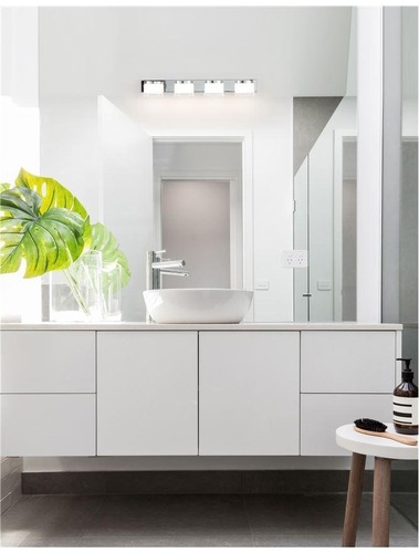 K zrcadlu - NV 9122341 Nástěnné svítidlo nad zrcadlo SABIA chrom hliník a akryl LED 20W 220-240V 3000K IP44 - NOVA LUCE - foto 1