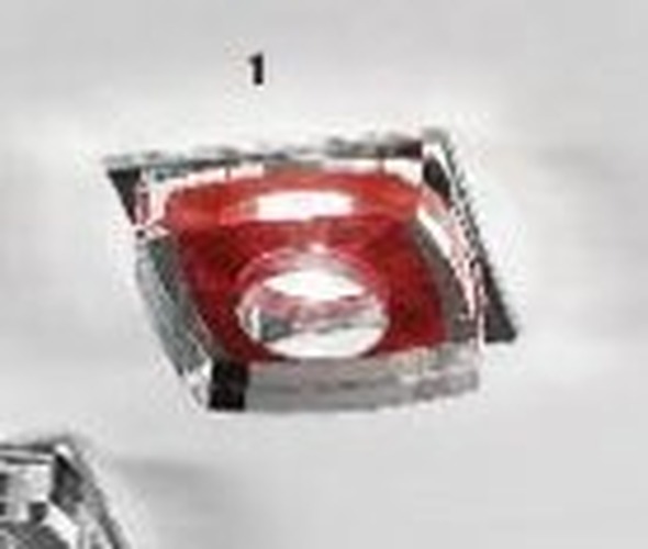 Hranatá - OR STR 10-421 ČERVE Vestavné svítidlo 1x50W MR16 sklo/červená, 9x9cm - ORION - foto 1