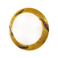 Kruhová - K 0365.U12.3 Stropní / nástěnné svítidlo Dekor KISS 30cm 2xE27 60W 24 karát.zlato - KOLARZ