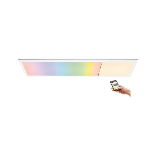 Dekorativní - P 79810 LED Panel SmartHome Zigbee Amaris hranaté 1.195x295mm 35W RGBW 2.700K bílá mat - PAULMANN - foto 1