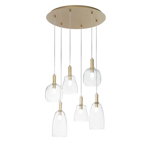 Dekorativní - FAN I-BRANDY-S6 Závěsné svítidlo Brandy, zlaté, 6xE14, 60 x 50 x 150 cm - FANEUROPE - foto 1