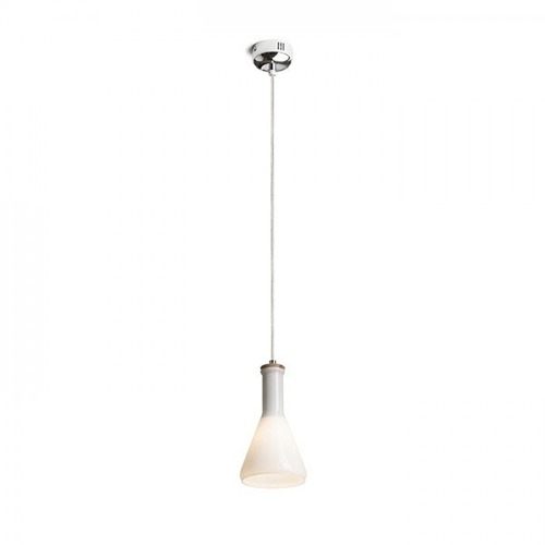 Kónická - RED R12663X VÝPRODEJ VZORKU - PULIRE CON závěsná opálové sklo/dřevo/chrom 230V E14 28W - RED - DESIGN RENDL - foto 1