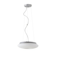 Kruhová - OS SAT60450 SATURN L1 závěsné skleněné svítidlo stříbrná / bílá IP20 3000 K 16W LED (původní kód OS 60450) - OSMONT