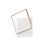 Dekorativní - FAN LED-AYRTON-Q42-ORO Stropní LED svítidlo AYRTON hranaté, zlatá, 42 W, 5200 lm, CCT, 37 x 10 x 42 cm - FANEUROPE