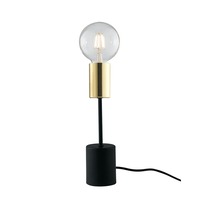 Stolní lampy dekorační - FAN I-AXON-L Stolní lampa Lume Axon, černé/zlaté, 1 x E27, 7,5 x 7,5 x 30 cm - FANEUROPE