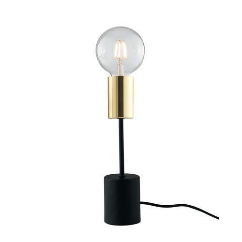 Stolní lampy dekorační - FAN I-AXON-L Stolní lampa Lume Axon, černé/zlaté, 1 x E27, 7,5 x 7,5 x 30 cm - FANEUROPE - foto 1