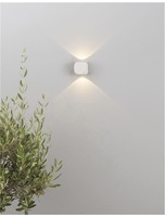 Nástěnná - NV 9226217 Venkovní nástěnné svítidlo ZARI bílý hliník a sklo Cree LED 2x2W 3000K 100-240V 2x38st. IP54 světlo ve dvou směrech - NOVA LUCE