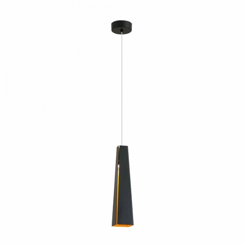 Kónická - FARO 64172 PLUMA závěsné svítidlo, černá a zlatá - FARO - foto 1