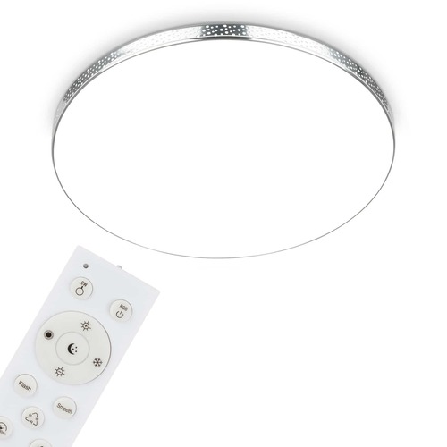 Kruhová - BRILO 3679-118 RGB-CCT LED stropní svítidlo, pr. 45,5 cm, 24W, 2700 lm, chrom - BRILO - foto 1