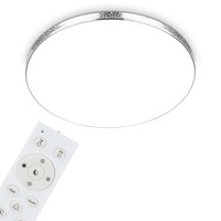 Kruhová - BRILO 3679-118 RGB-CCT LED stropní svítidlo, pr. 45,5 cm, 24W, 2700 lm, chrom - BRILO