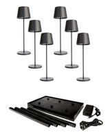 Stolní lampy dekorační - IMPR 620234 Deko-Light nabíjecí svítidlo sada Canis Gastro M tmavěšedá - DEKOLIGHT