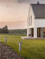 Sloupková - NV 9540211 Venkovní sloupkové svítidlo ARAN šedý beton skleněný difuzor LED 2x5W 3000K 120-230V IP65 - NOVA LUCE