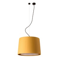 Kónická - FARO 64314-45 SAMBA závěsné svítidlo, černá/skládaná žlutá, pr.450 - FARO