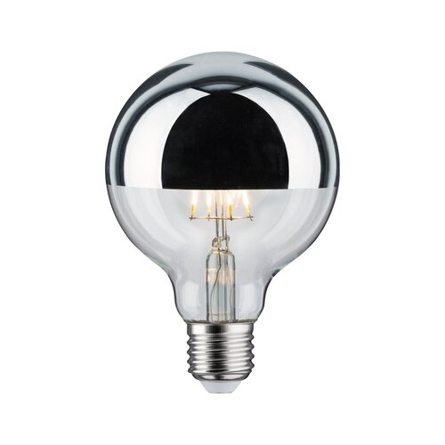 E27 - P 28673 LED Globe 6,5 W E27 zrcadlový svrchlík stříbrná teplá bílá stmívatelné - PAULMANN - foto 1